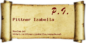 Pittner Izabella névjegykártya